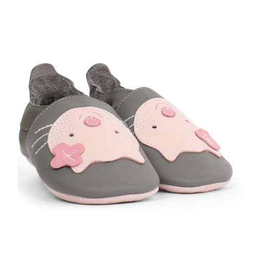 Bobux Softsole Μαλακό Δερμάτινο Ανατομικό Παπουτσάκι Kitten Grey