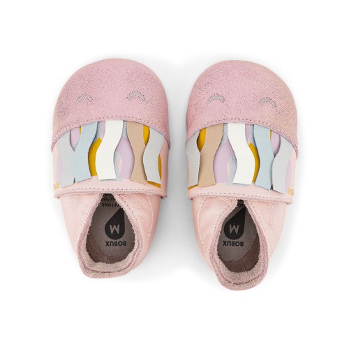 Bobux Softsole Μαλακό Δερμάτινο Ανατομικό Παπουτσάκι Jelly Blossom Pearl