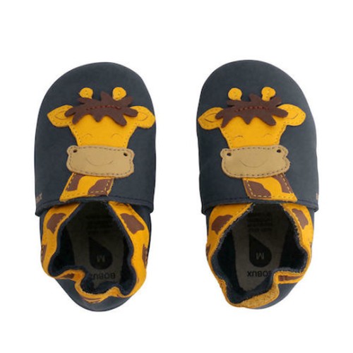 Bobux Softsole Μαλακό Δερμάτινο Ανατομικό Παπουτσάκι Giraffe Navy