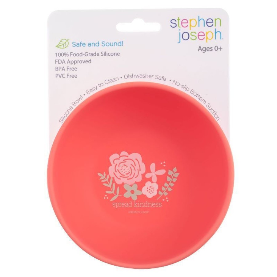 Stephen Joseph Παιδικό Μπολ Σιλικόνης με Βεντούζα Coral Flower