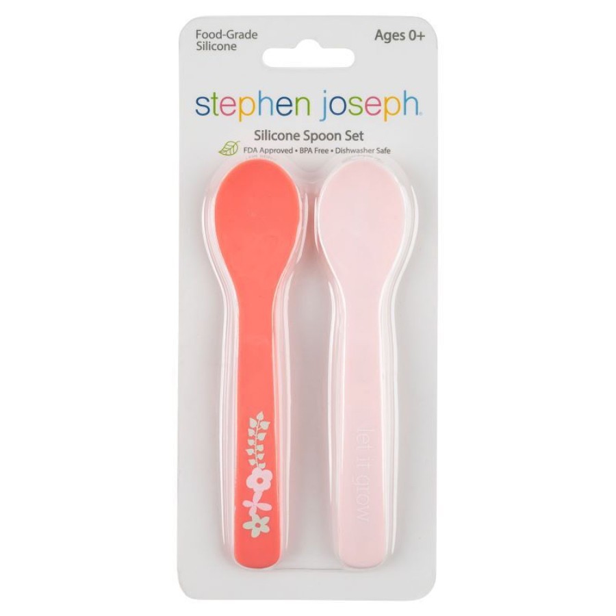 Stephen Joseph Βρεφικά Κουταλάκια Σετ 2τμχ. Coral Flower