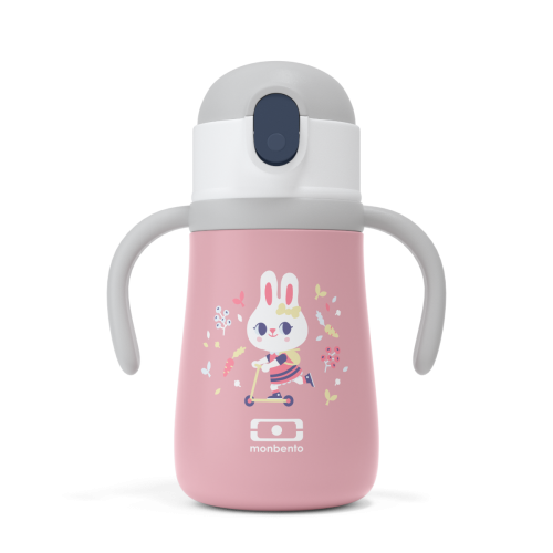 Monbento MB Stram Ισοθερμικό Παιδικό Μπουκάλι Pink Bunny 360ml