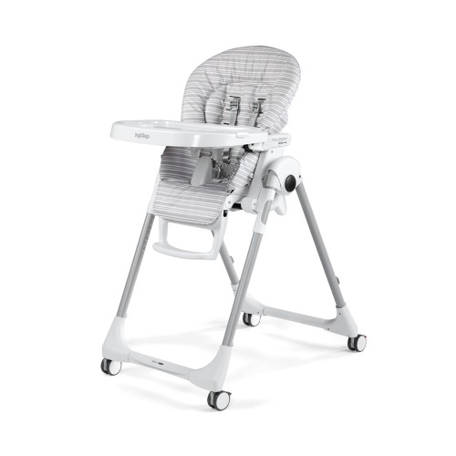 Peg Perego Καρέκλα Φαγητού Prima Pappa Follow Me Linear Grey + ΔΩΡΟ Μπάρα Παιχνιδιών