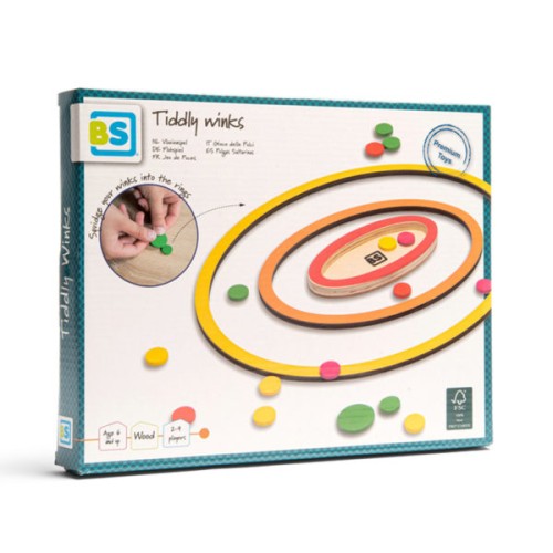 BS Toys Ξύλινο Επιτραπέζιο με Τάπες Tiddly Winks FSC 100%