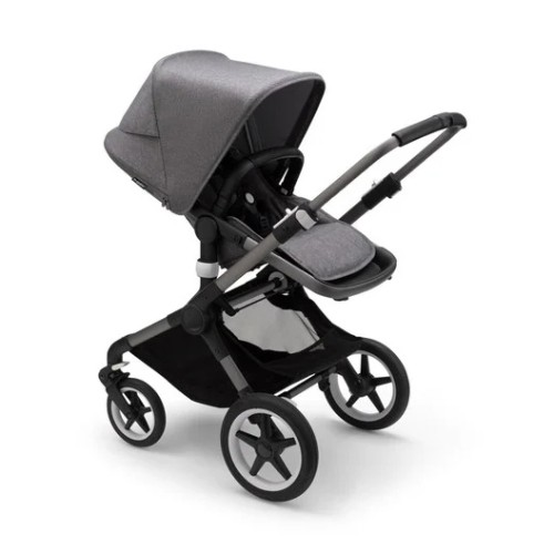 Bugaboo Παιδικό Καρότσι με πορτ μπεμπε ,Fox 3 Complete Graphite/Grey Melange - Grey Melange