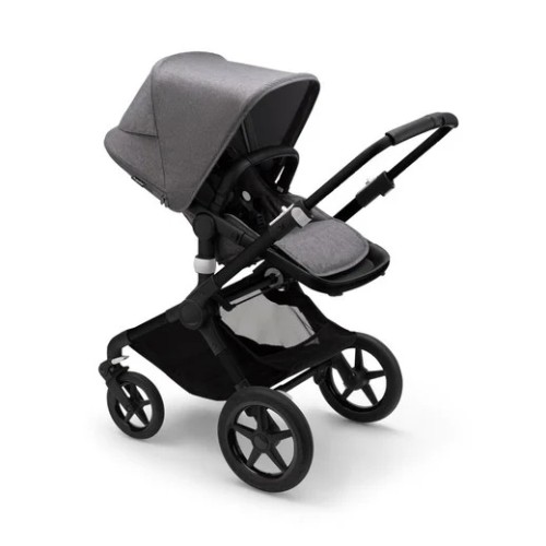 Bugaboo Παιδικό Καρότσι Fox 3 Complete Black/Grey Melange - Grey Melange