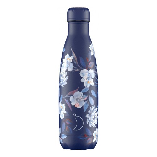 Chilly's Μπουκάλι Θερμός Floral Fleurs Bleues 500ml