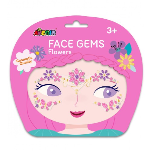 Avenir Αυτοκόλλητα Κοσμήματα Προσώπου Face Gems Flowers