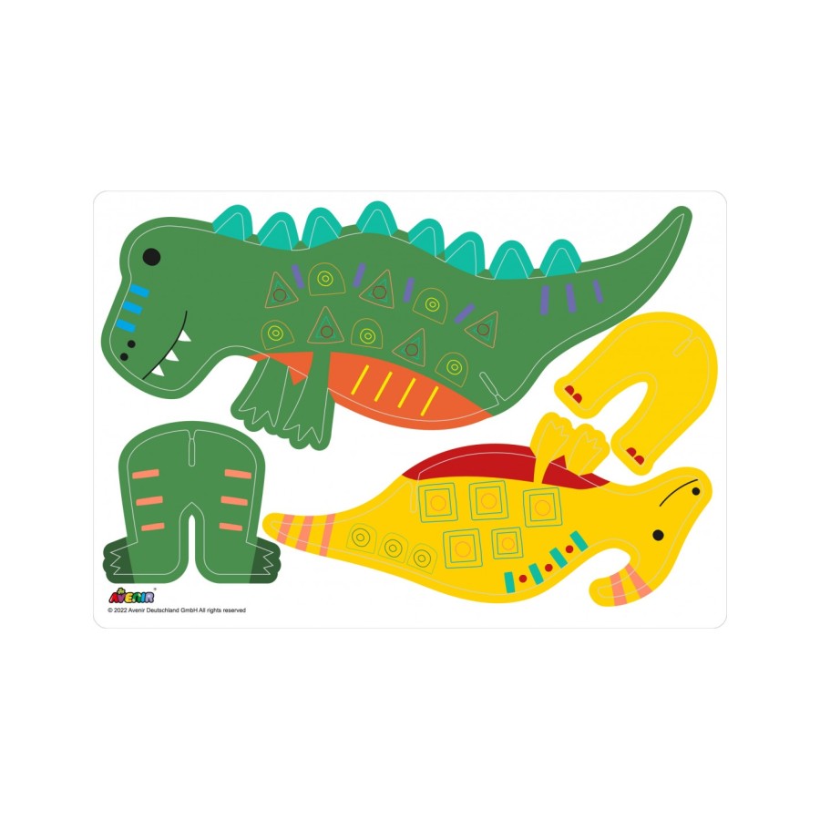 Avenir Χειροτεχνίες με Αυτοκόλλητα Stick'N'Play Dino World
