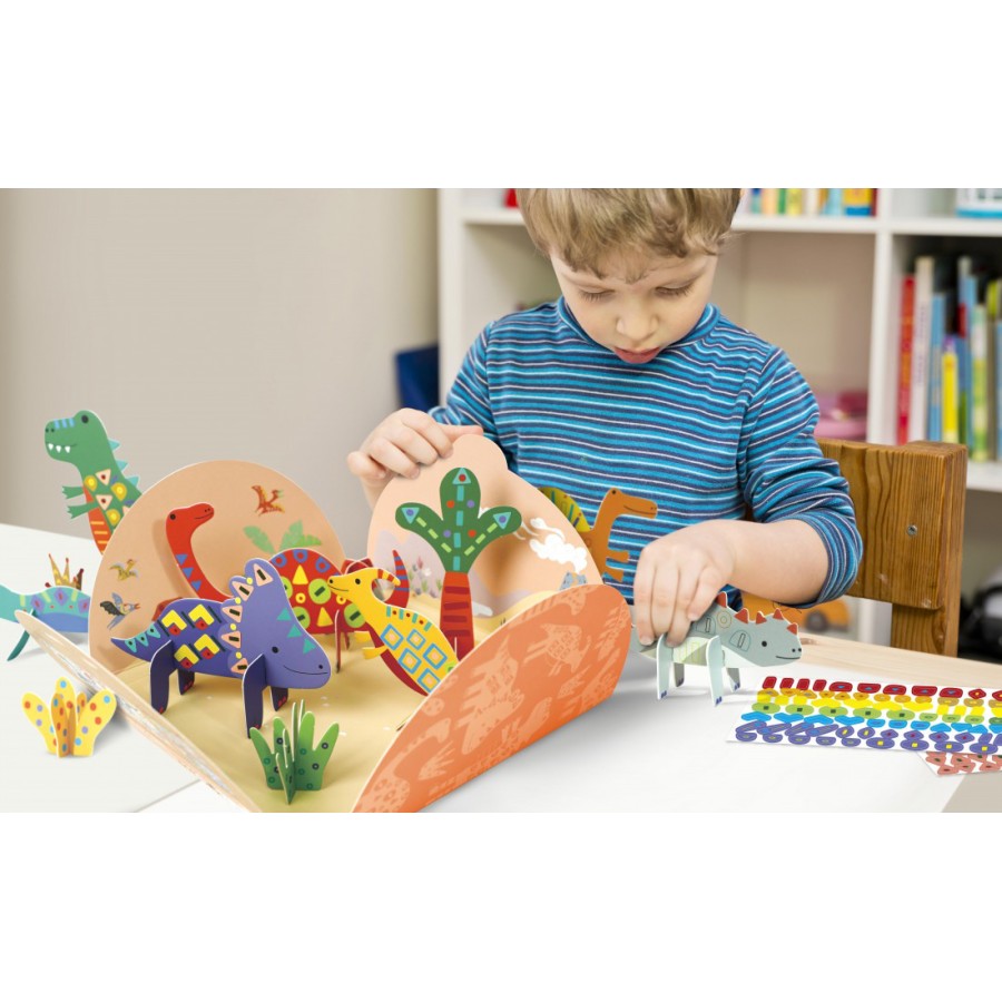 Avenir Χειροτεχνίες με Αυτοκόλλητα Stick'N'Play Dino World