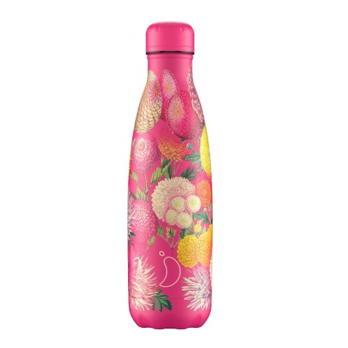 Chilly's Μπουκάλι Θερμός Floral Pink Pompoms 500ml