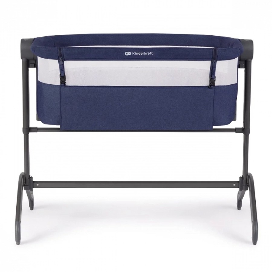 Kinderkraft Βρεφικό Λίκνο Bea με Στρώμα & Πλαϊνό Άνοιγμα Navy