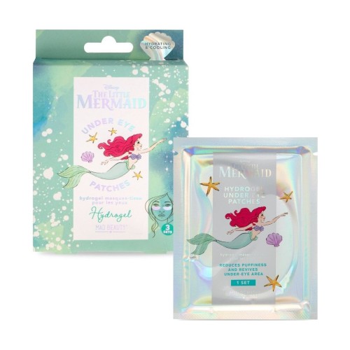 Mad Beauty 3 Σετ Ενυδατικές Μάσκες Ματιών Hydrogel Little Mermaid Ariel