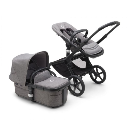 Bugaboo Παιδικό Καρότσι Fox 5 Complete Black-Grey Melange/Grey Melange