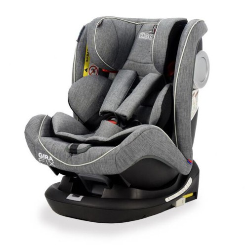 Asalvo Gira Fix Παιδικό Κάθισμα Αυτοκινήτου Isofix 0-36kg Grey