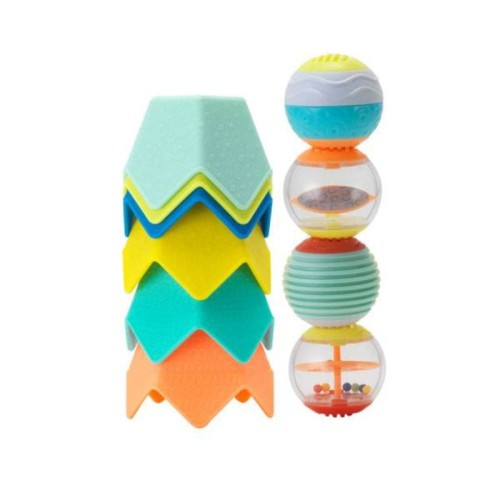 Infantino Εκπαιδευτικό Παιχνίδι Sensory Stacking Cups & Activity Ball Set