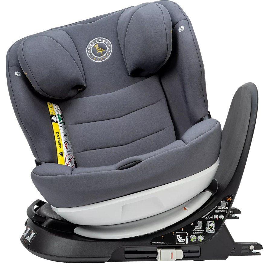 Storchenmühle Παιδικό Κάθισμα Αυτοκινήτου Niki Kid I-Size Asphalt Grey 76-150εκ., Περιστροφή 360°