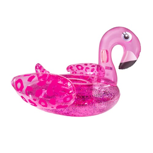 Swim Essentials Φουσκωτό Στρώμα Θαλάσσης Neon Leopard Flamingo 160x130x67εκ. 6+ Ετών