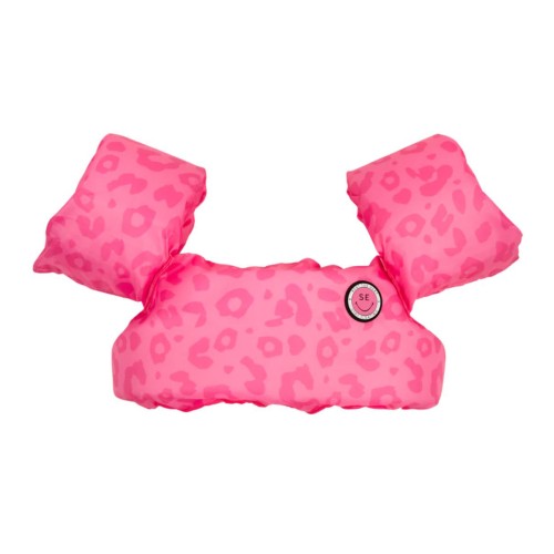 Swim Essentials Μπρατσάκια με Σωσίβιο Pink Leopard για Παιδιά 15-30 Κιλά