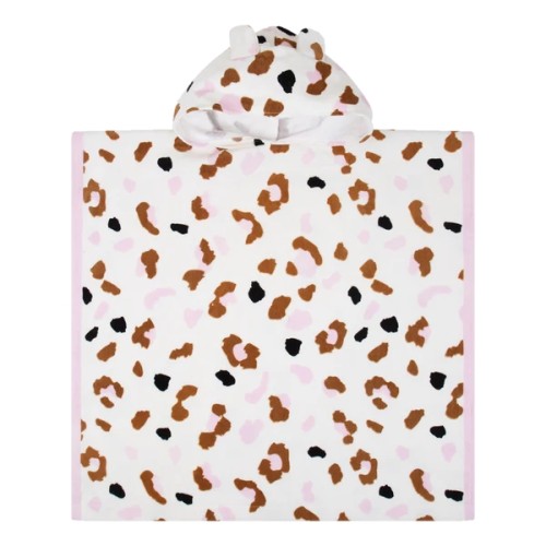 Swim Essentials Λουξ Παιδική Πετσέτα-Πόντσο Leopard Offwhite 62x62εκ.