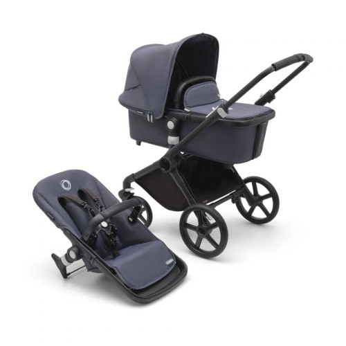 Bugaboo Παιδικό Καρότσι Fox Cub Complete Black Stormy Blue/Blue-Stormy Blue