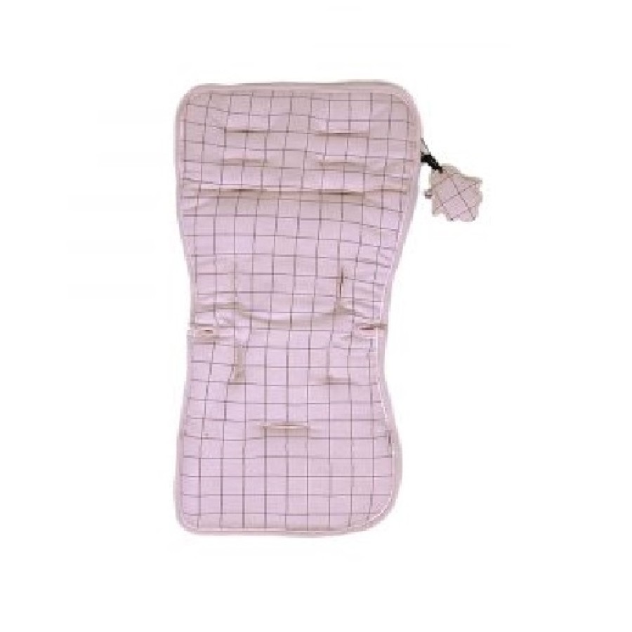 Minene Βαμβακερό Κάλυμμα Καροτσιού πλέγμα pink  19277001060OS