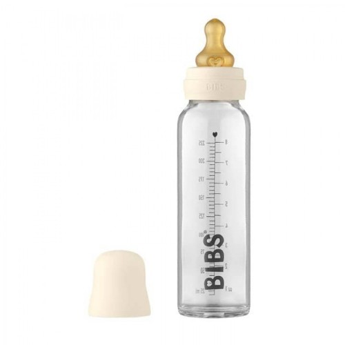 Bibs Ολοκληρωμένο Σετ Γυάλινο Μπιμπερό 225ml Latex Ivory