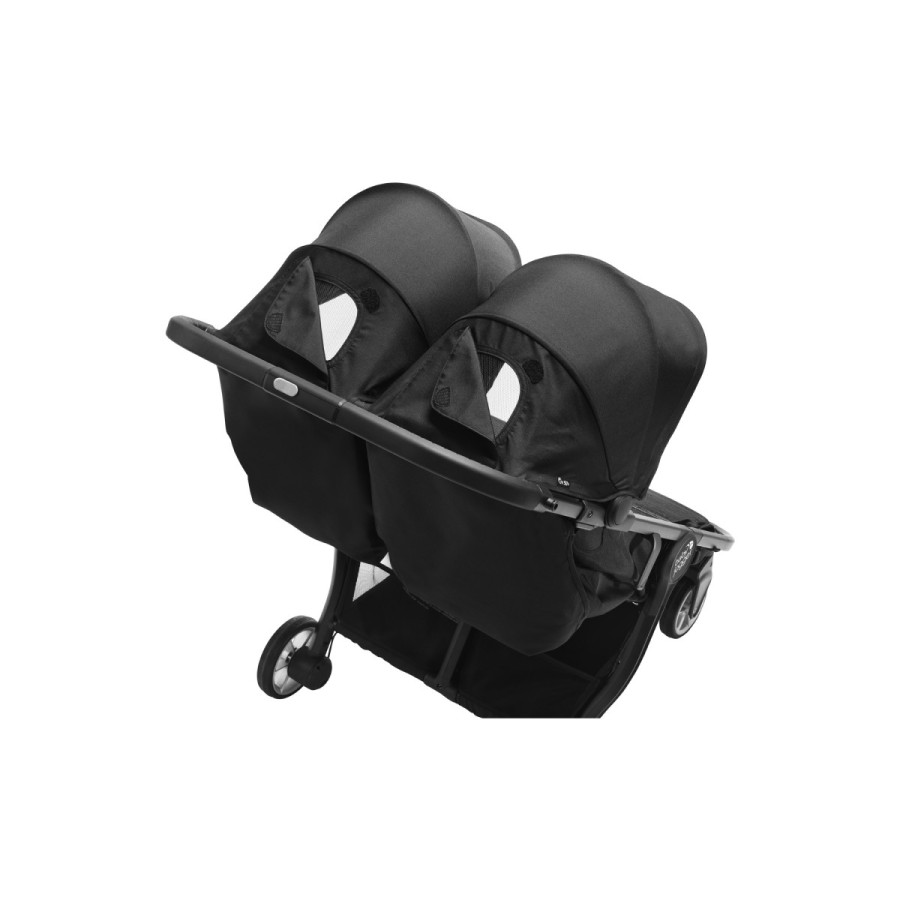 Baby Jogger Ultra Compact Καρότσι διδύμων City Tour2 Pitch Black