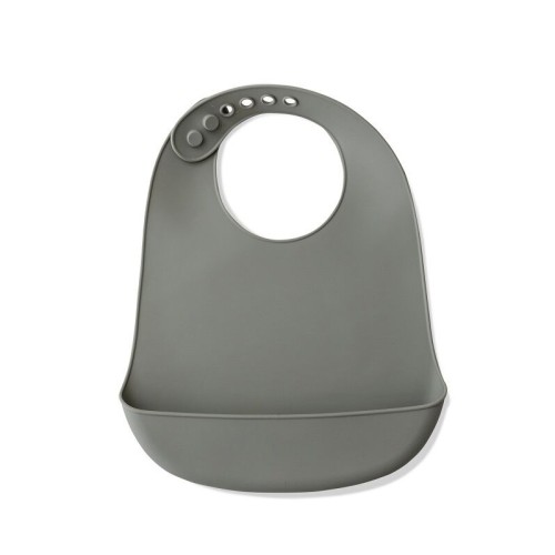 Interbaby Βρεφική Σαλιάρα Σιλικόνης Grey SI002-76