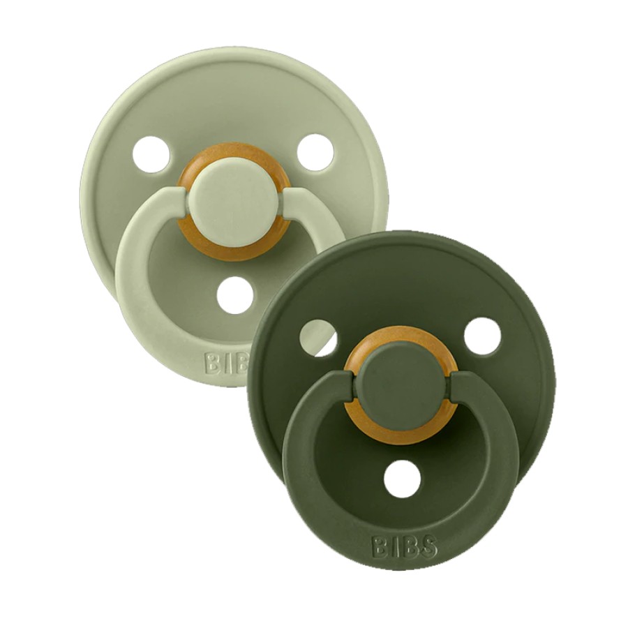 Bibs Πιπίλες Σετ 2τμχ. Ivory-Sage 100% Φυσικό Καουτσούκ No 6-18m