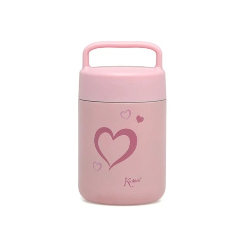 Kiokids Παιδικό Θερμός Φαγητού Stars Pink Hearts 350ml