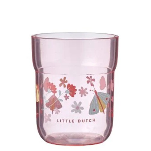 Little Dutch Παιδικό Ποτήρι 250ml Flowers & Butterflies Ροζ