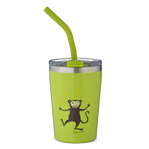 Carl Oscar Temp Tumbler Ποτήρι Θερμός με Καλαμάκι Lime Monkey 250ml