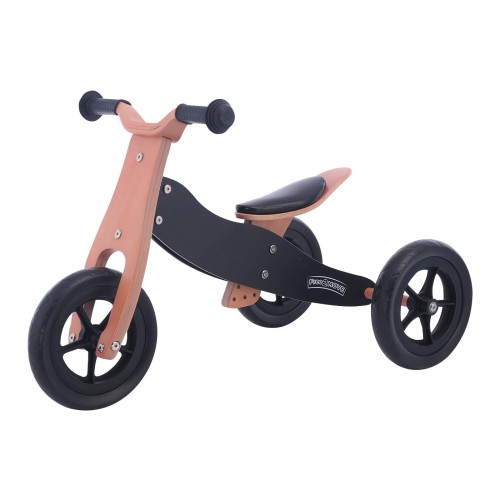 FreeOn Free2Move Ξύλινο Ποδήλατο Ισορροπίας 2 σε 1 Rider Plus Brown-Black