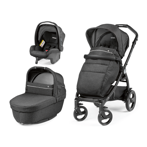 Peg Perego Πολυκαρότσι Book Smart Modular 3 σε 1 Titanium με Κάθισμα Αυτοκινήτου PrimoviaggioSL