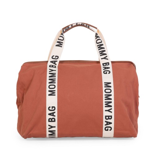 Childhome Τσάντα Αλλαγής Mommy Bag Sinature Canvas Terracotta