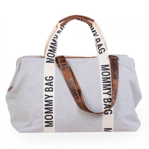  Childhome Τσάντα Αλλαγής Mommy Bag Sinature Canvas Off White