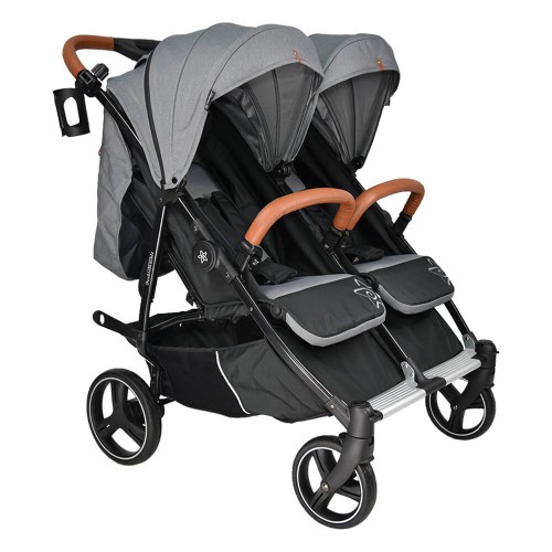 Bebe Stars Καρότσι Διδύμων Double Trouble Grey 7901-186