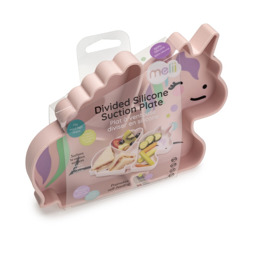 Melii Παιδικό Πιάτο Σιλικόνης με Βεντούζα Unicorn