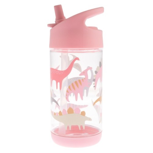 Stephen Joseph Παγούρι Tritan Με Καλαμάκι Pink Dino 350ml