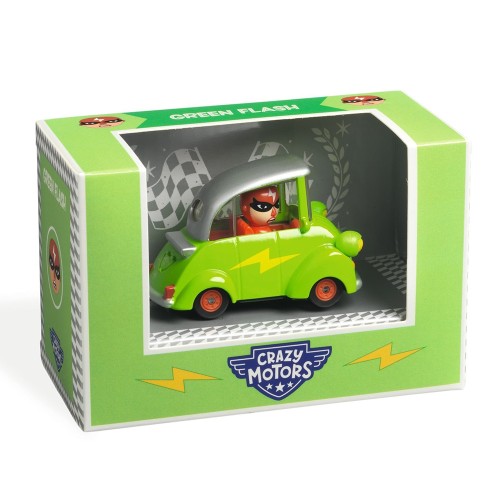 Djeco Crazy Motors Αυτοκίνητο με Φιγούρα Green Flash