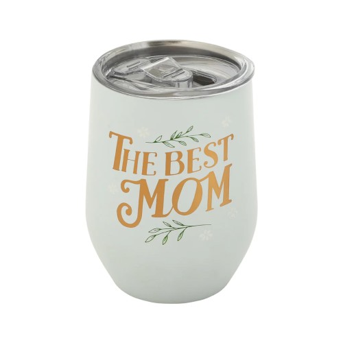 Pearhead Ανοξείδωτο Ποτήρι Κρασιού με Καπάκι The Best Mom 350ml