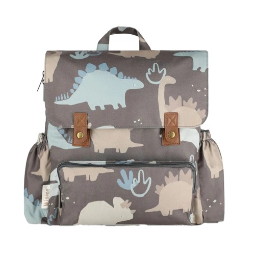 Minene Παιδικό Σακίδιο Πλάτης Backpack Charcoal Dinosaurs 28x31εκ.