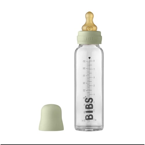 BIBS Μπιμπερό Γυάλινο Κατά των Κολικών 225ml με Θηλή Latex Sage