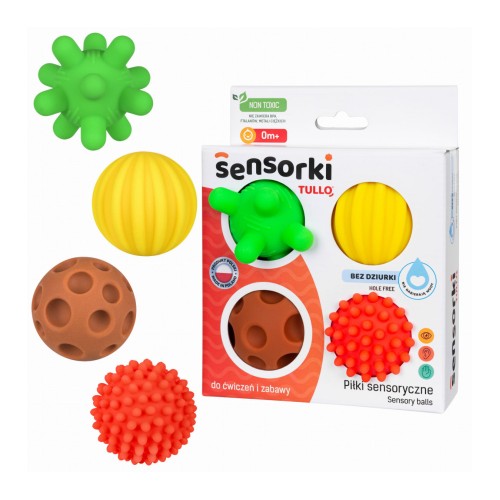 Tullo Αισθητηριακές Μπάλες Sensorki Sensory Balls 4τμχ.