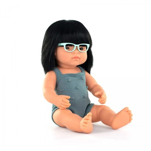 Miniland Κούκλα Asian Girl με Γυαλιά 38εκ.