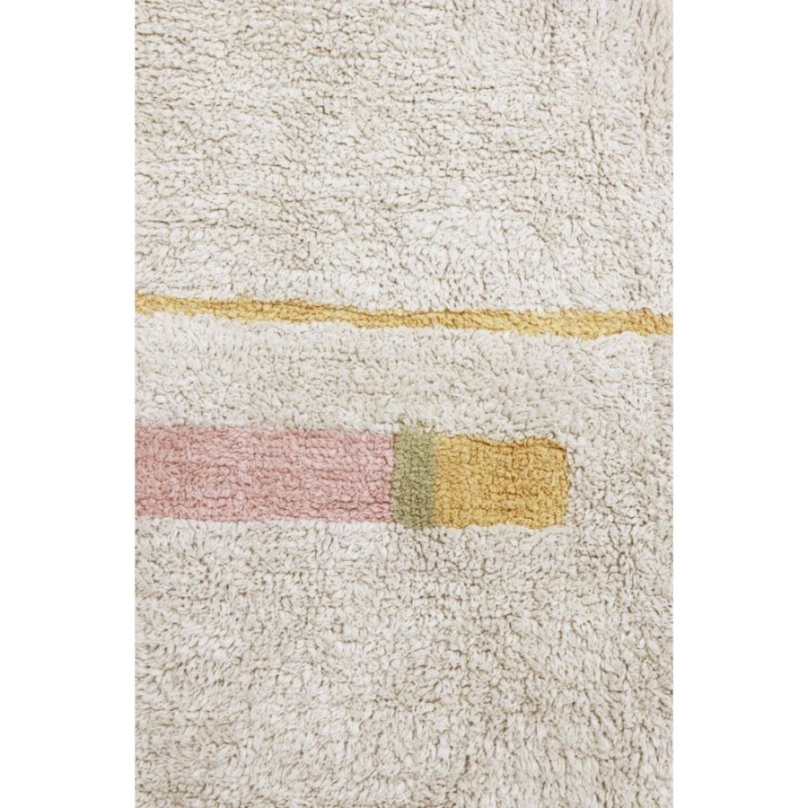 Lorena Canals Βαμβακερό Χαλί Δωματίου Lanes Vintage Nude 140x200εκ.
