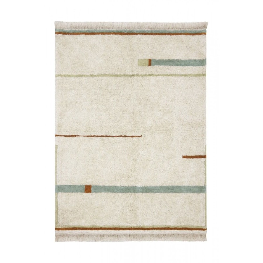 Lorena Canals Βαμβακερό Χαλί Δωματίου Lanes Vintage Blue 140x200εκ.