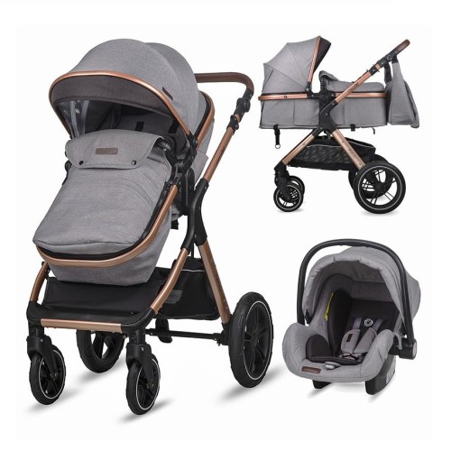 Coccolle Smart Baby Πολυκαρότσι 3 σε 1 Melora Moonlight Grey