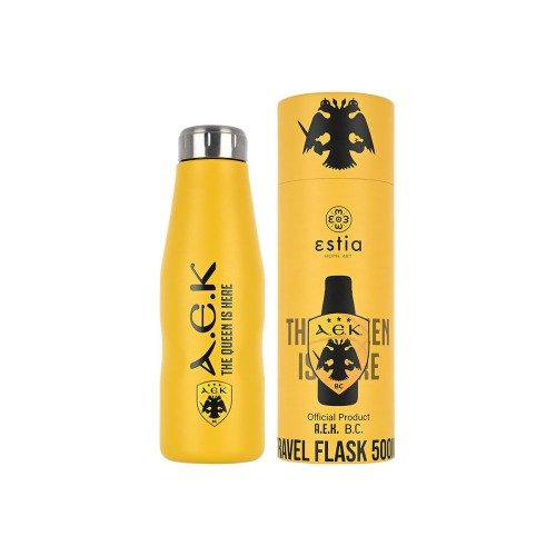 Estia Travel Flask Μπουκάλι Θερμός ΑΕΚ BC 500ml